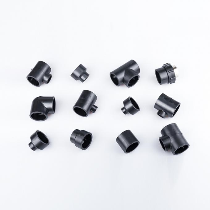 Discount HDPE Butt Welding Fitting Four Way Reducing Cross Tee Pipe Fitting 2