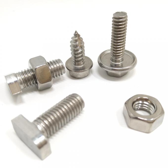 Fasteners stainless steel hex bolt and nuts screw washer A2-70 304 316 CNC lathing BOLT 5
