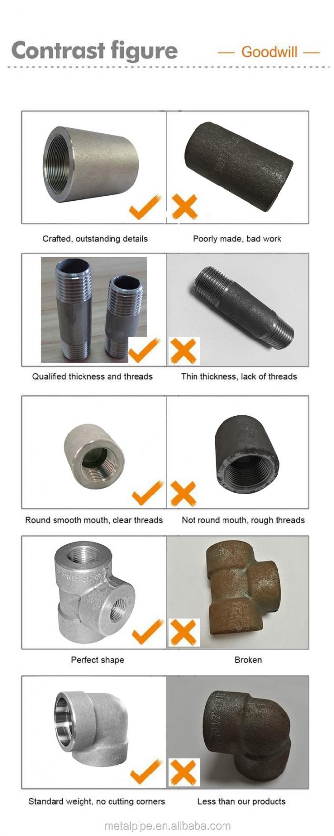 METAL Stainless Steel Threadolet Reducing ASTM A182 316L 2"*3" Class 3000 ASME SS Pipe Fittings 3