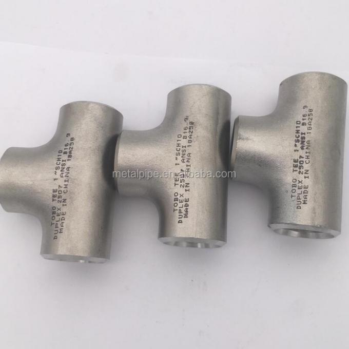 METAL Low Alloy Steel Pipe Fittings Butt Welding Pipe Fittings Equal Tee A403 WP904L 6" SCH40 ASME B16.9 0