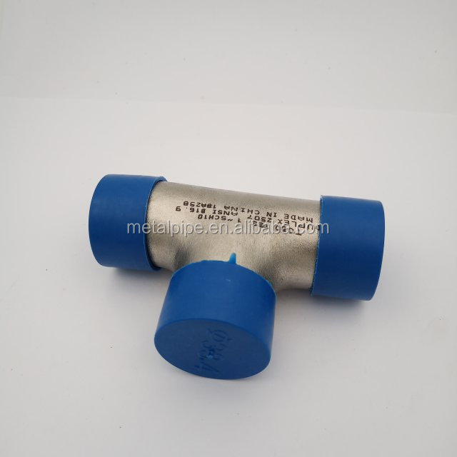 METAL Low Alloy Steel Pipe Fittings Butt Welding Pipe Fittings Equal Tee A403 WP904L 6" SCH40 ASME B16.9 1