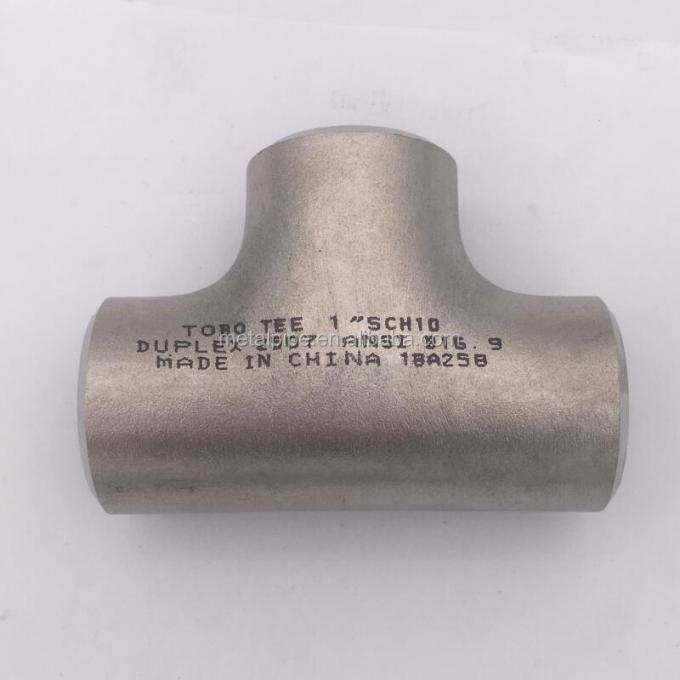 METAL Low Alloy Steel Pipe Fittings Butt Welding Pipe Fittings Equal Tee A403 WP904L 6" SCH40 ASME B16.9 2