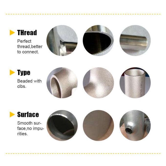 ASME B16.9 TR Sand Rolled Stainless Steel Reducing Tee Equal TEE 1/8"-60" Butt Welded SS Tube Fitting 1