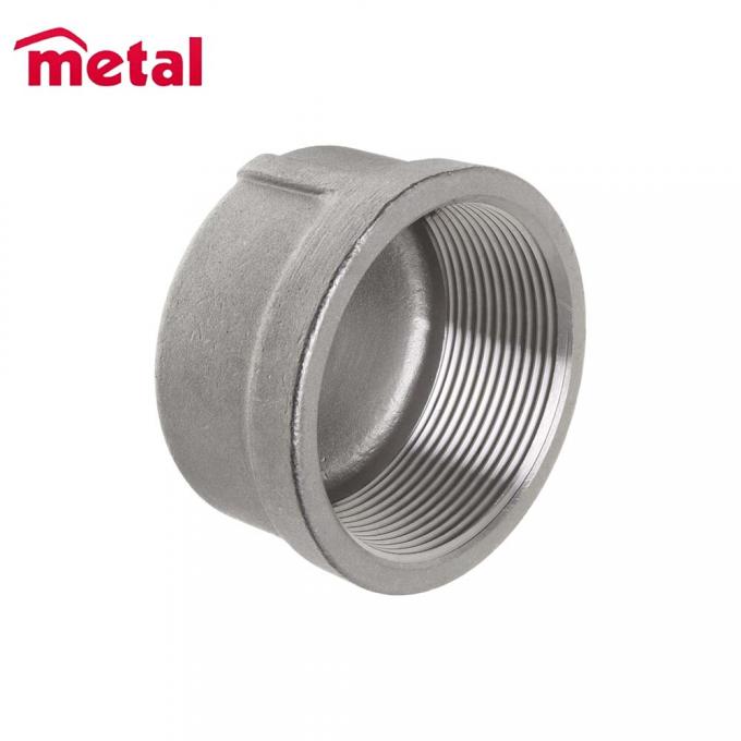High Quality Stainless Steel Casting Pipe Fittings Threaded Round Cap 2