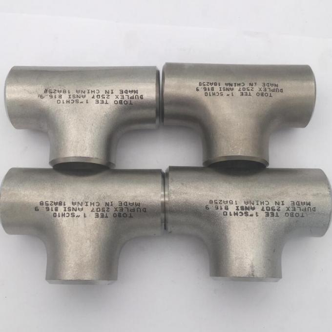 METAL Low Alloy Steel Pipe Fittings Butt Welding Pipe Fittings Equal Tee A403 WP904L 6" SCH40 ASME B16.9 3