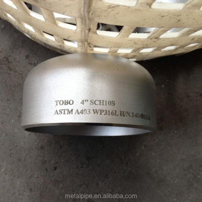 304 Stainless Steel Oval Tube Cap Sanitary Grade Internal and External Mirror Polished Welded Tube Cap Bright Stainless Steel 2