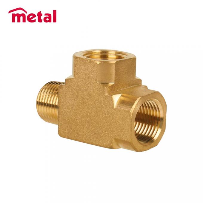 Concentric Or Eccentric THD Tee Brass Alloy 1/2"-4" - For Pipe System Adaptations In Industrial Plumbing And Process Lines 2