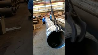 Large galvanized pipe handling process