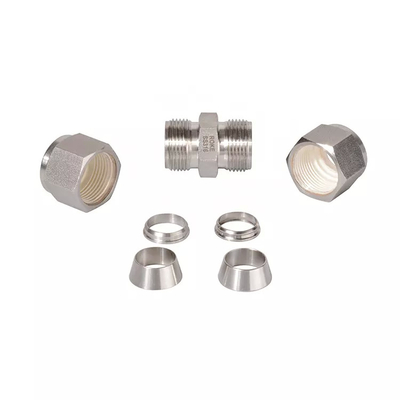 Swagelok Type SS316 Stainless Steel Compression Double Ferrules Union Tube Fittings
