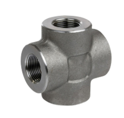 Cross Stainless Steel 316 / 316L Socket Weld Fittings For Oil Water