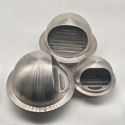 5" Wall Kitchen Stainless Steel Vent Cover Wall Round Vent Exhaust And Pipe Air Vent Cap