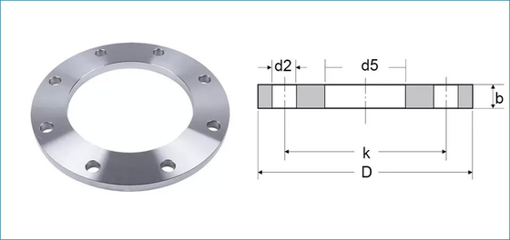 Forged DIN 2576 PN10 Carbon Steel ST37 / A105 Carbon Steel Plate Flanges