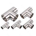 High Quality SS304 Stainless Steel Sanitary Reducing Tee Pipe Fittings Three Ways