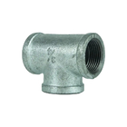 Threaded Reducing Tee Galvanized Malleable Cast Steel Tee Stainless Steel Pipe Fittings