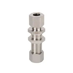 Stainless Steel Single Ferrule Hydraulic Compression Bulkhead Union / DIN2353, ISO8434.1