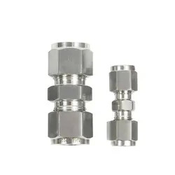 tube fitting stainless steel 316 swagelok compression fitting straight union with Twin Ferrules Instrument fitting