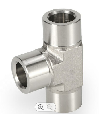 Stainless Steel Forged Pipe Fitting A403 A420 ANSI B16.11 SW Straight Tee