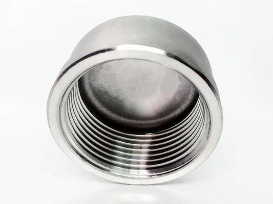 Threaded Round Cap ASTM A815 UNS S44627 Duplex Stainless Steel 3/4” ASME B16.11