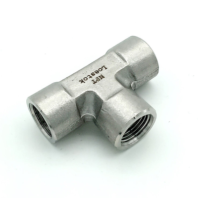 Threaded Equal Tee Stainless Steel Forged 3000 6000 2000 Class Industrial Pipe Fittings