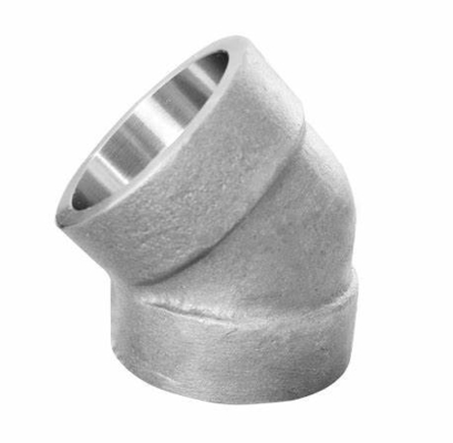 Stainless Steel Elbow Pipe Fittings 45 Degree Socket Weld Long Radius Elbow Forged Fittings