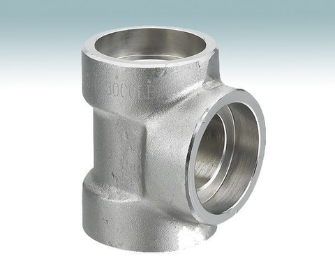 Socket Welding Tee 304 Stainless Steel Forged Tee ASTM A336 F22 Barred Tee 2" X 2" Sch 30