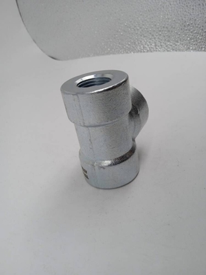 Tee 1/2'' 1/4" Female NPT Threaded Female Forged 3000 Class Malleable SS Iron Pipe Fittings