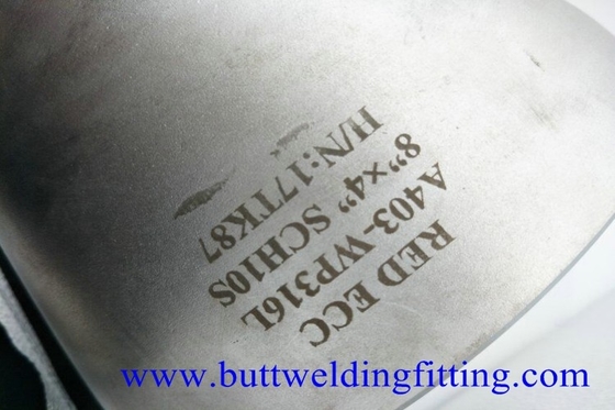 A403 WP316L Stainless steel Eccentric Reducer Butt Weld Fittings ASME B16.9 8''X4'' SCH10S