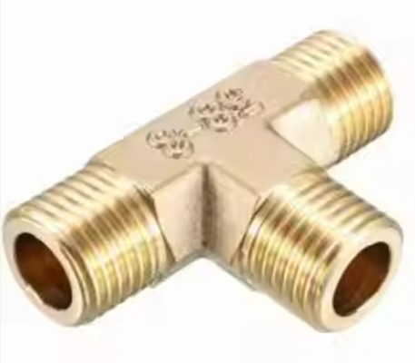 ANSI Multinational Standard Brass Tee Fittings Copper Multifunctional Coupler/Bushing NPT Thread Weld Plumbing Oil Head ﻿