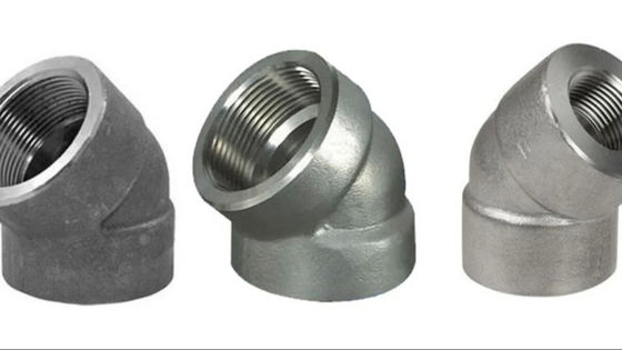 90° Forged Steel Elbow, SW/Threaded Pipe Fitting, 3000LB-9000LB, ASME B16.11 Standard
