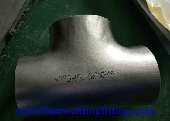 Equal Tee Butt Weld Fittings 4 '' SCH 10S ASTM AB15 UNS S32750 For Connection