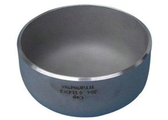 317L Material Stainless Steel Weld On Fittings Cap Silver Color Forged For Shipbuilding