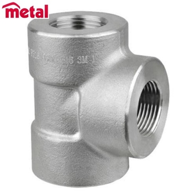 Normal Pipe Thread Female Tee Pipe Fittings 1/2" Sch160 ASTM A182 F304 3000#