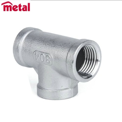 Sanitary Stainless Steel 304 Butt Weld Fittings 1 - 1/2" Sch160 Thread Tee