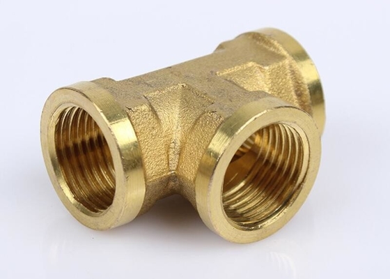 Wholesale Price 99% Copper Pipe Thread Equal Tee Female NPT 1/2" 3000# C70600 Brass Casting Pipe Fittings