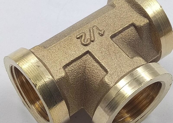 Wholesale Price 99% Copper Pipe Thread Equal Tee Female NPT 1/2" 3000# C70600 Brass Casting Pipe Fittings