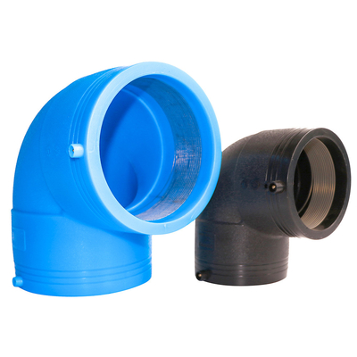 Pe 100 Hdpe Pipe Compression Fittings And Transition Fittings With Bend HDPE 50mm 315mm Butt Welding Reducer 90 Elbow