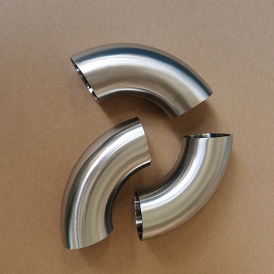 3A SMS DIN 304 316L Sanitary Stainless Steel Pipe Fitting 90 Degree Butt Welded Bends Pipe Elbow