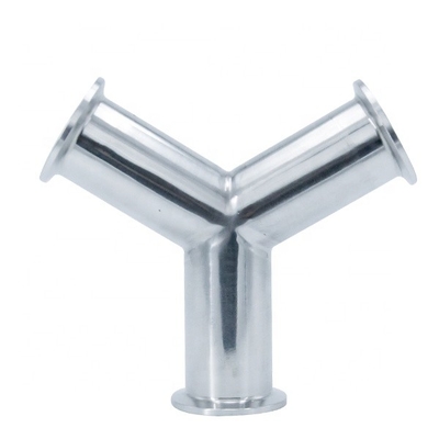 304 316L Stainless Steel Sanitary Y Type 3 Way Tee Pipe Fittings