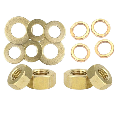 China Fastener Factory Copper Products Copper Nuts Brass Hardware Standard Parts