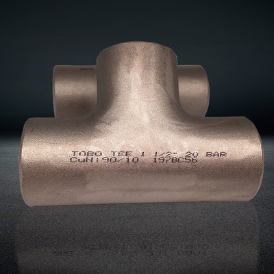 DIN standard CUNI 90/10 1 1/2" inch 20 Bar Galvanized copper tee pipe fittings