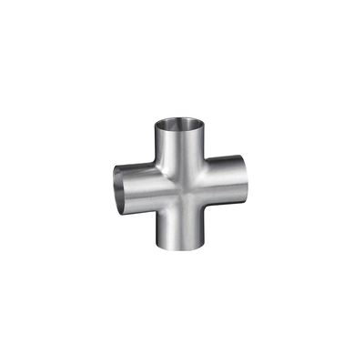 Butt Weld Straight Cross Fittings Stainless Steel Hygienic Fittings 15 Bar Pressure