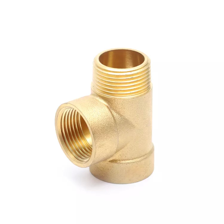 Customized Logo Drawing Within 3 Days Equal FxFxM Tee Hexagon Head 90 Degree Elbow 3 Way Forged Brass Pump