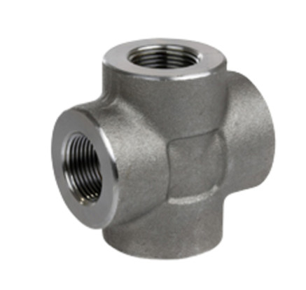 Cross Socket Weld Stainless Steel 316 / 316L Fittings For Oil Water