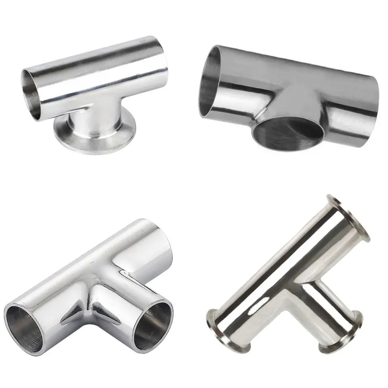 Stainless Steel 304 316 Tube Pipe Fittings Clamp Welding Equal Tee