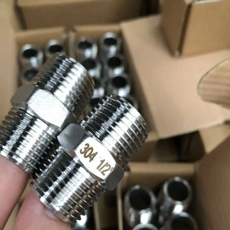 Nipple Stainless Steel 304 Grade Pipe Fitting 1/2