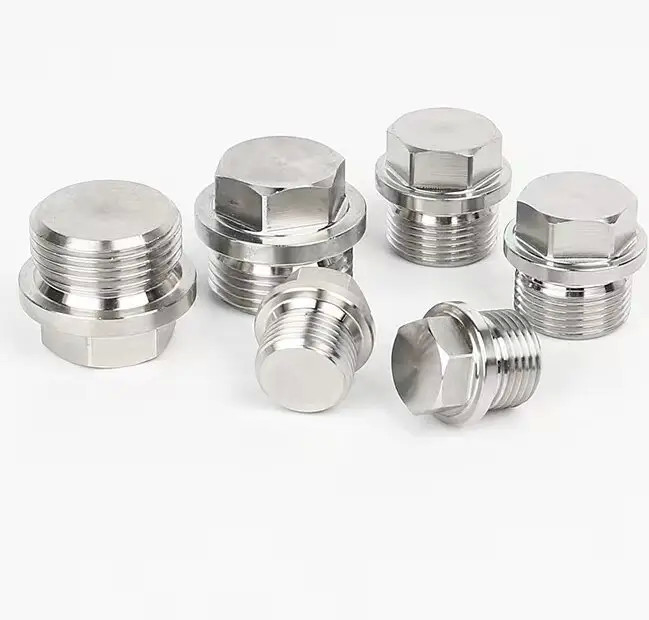 304/316 Plug 1/8" 1/4" 1/2" 1" 2' 3" 4" Male BSP NPT Stainless Steel Round Hex Head Plug