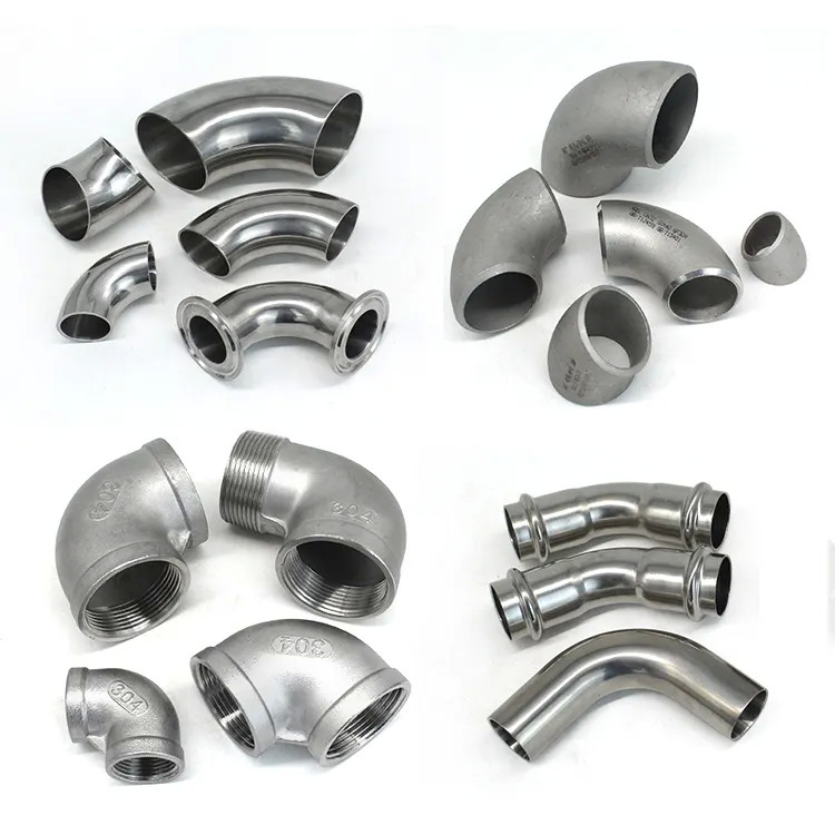 304 316l Stainless Steel Elbow 90 Degree Welding Seamless Pipe Fitting Tube Bend Pipe Fittings Connection Reducing Elbow