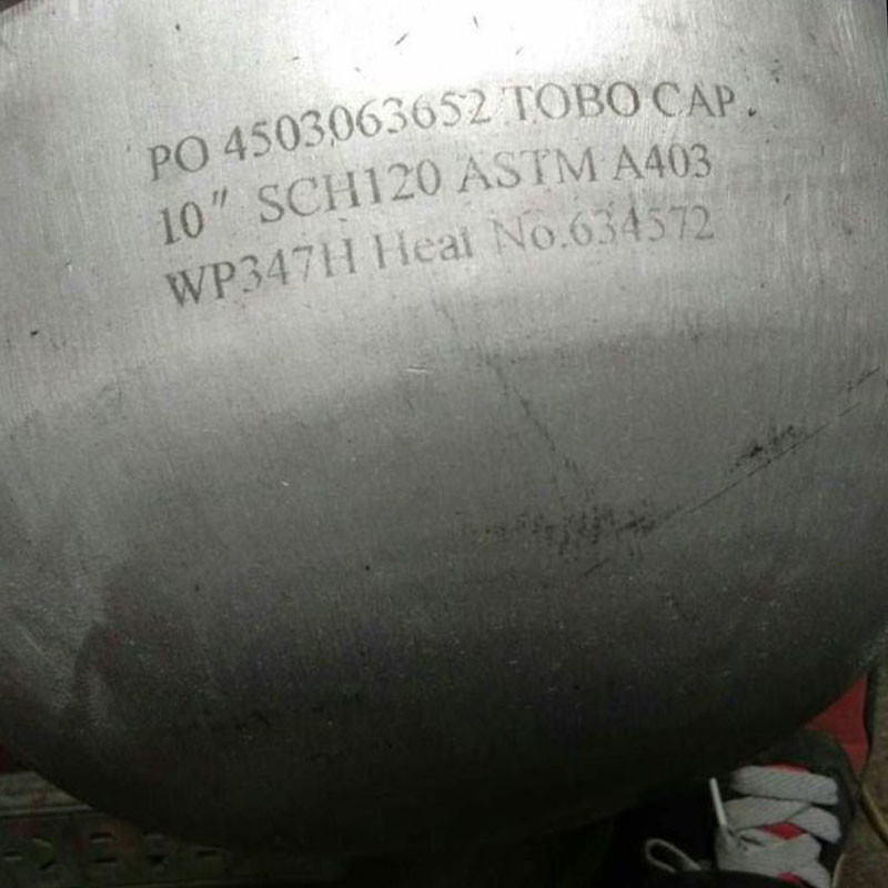 ASTM A403 WP321H Sch80 ASME B16.9 Butt Welding Stainless Steel Pipe Cap