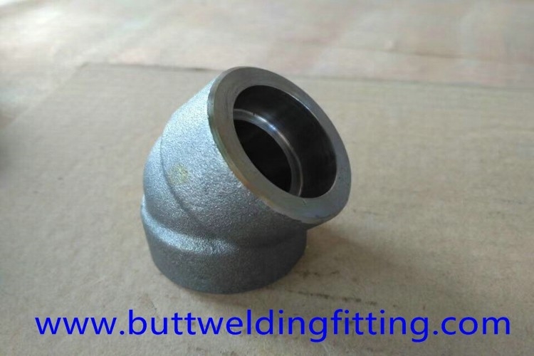 Forged Pipe Fittings UNS S32750 90D Socket Welded Elbow ASME B16.11