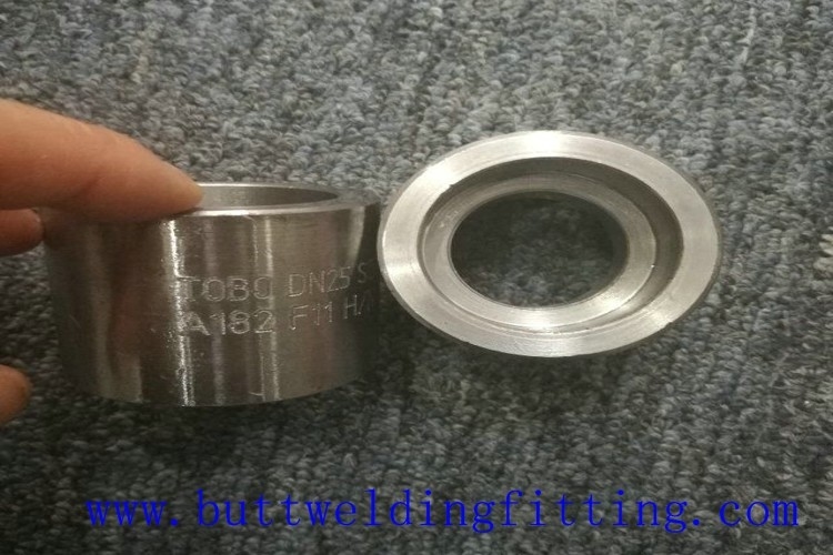 Female NPT / BSP Threaded Duplex Steel Forged Pipe Fittings Half / Full Coupling